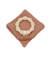 Anneau de dentition beige et lange terracotta